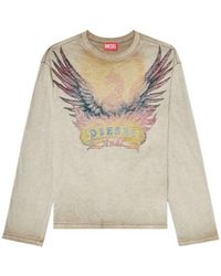 DIESEL - T-Hilary Long-Sleeved T-Shirt - Lyst