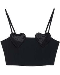 Blumarine - Heart-Patch Crop-Top - Lyst