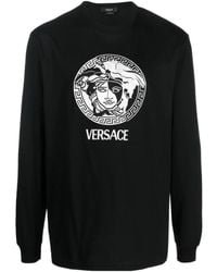 Versace - Logo-Print Cotton T-Shirt - Lyst