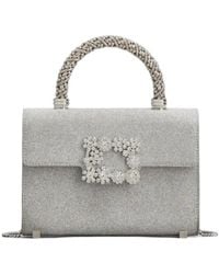 Roger Vivier - Flower Strass Jewel Buckle Clutch Bag Mini - Lyst