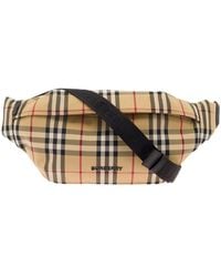 Burberry - Checked Sonny Belt Bag - Lyst