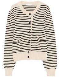 Roberto Collina - Striped Cotton Cardigan - Lyst