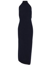 Fendi - Open Back Asymmetric Knitted Maxi Dress - Lyst