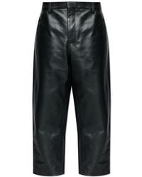 Jil Sander - Straight-Leg Leather Trousers - Lyst