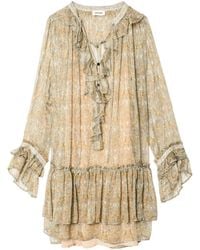 Zadig & Voltaire - Ralice Paisley Ruffled Mini Dress - Lyst