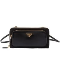 Prada - Re-Nylon And Brushed Leather Wallet - Lyst