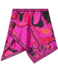 PUCCI - Pucci Printed Handkerchief-Hem Skirt - Lyst