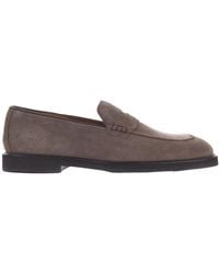 Doucal's - Almond-Toe Slip-On Loafers - Lyst