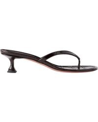 AMINA MUADDI - Juliette 45 Croc-Effect Leather Thong Sandals - Lyst