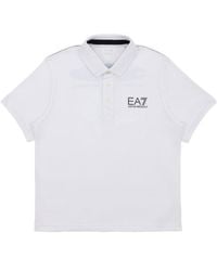 EA7 - Logo Printed Polo Shirt - Lyst