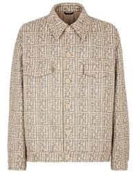 Fendi - Ff Monogram Embroidered Buttoned Jacket - Lyst