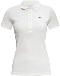 Lacoste - Logo-Patch Cotton Polo Shirt - Lyst
