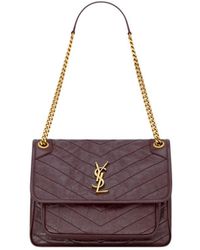 Saint Laurent - Niki Chevron Chain Shoulder Bag - Lyst