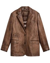 Golden Goose - Single Breasted Leather Jacket - Lyst