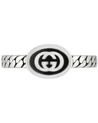 Gucci - Thin Interlocking G Ring - Lyst