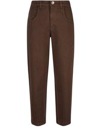 Eleventy - Buttoned Straight-Leg Trousers - Lyst