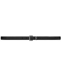 Saint Laurent - Monogram Logo Plaque Belt - Lyst