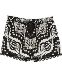 FARM Rio - Scallop-Edge Seashell-Print Shorts - Lyst