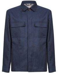 Etro - Logo Embroidered Easy Fit Shirt - Lyst