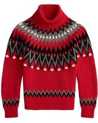 Polo Ralph Lauren - Fair Isle Wool-Blend Turtleneck Sweater - Lyst