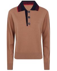 N°21 - Wool Polo-Collar Sweater - Lyst