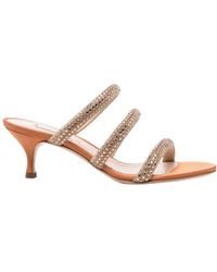 Casadei - Crystal Decorated High-Heeled Sandals - Lyst