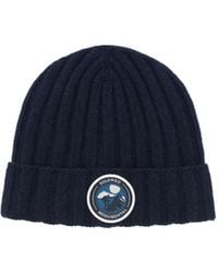 Brunello Cucinelli - Ribbed-Knit Logo-Patch Beanie - Lyst