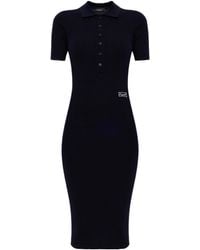 DSquared² - Ribbed Polo Knitted Dress - Lyst
