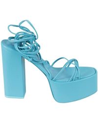 Paris Texas - Logo Detailed Open Toe Sandals - Lyst