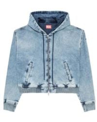 DIESEL - De-Giri-Crop Jogg Zipped Hoodie - Lyst