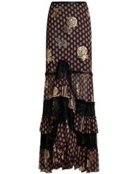 Etro - Rose Patterned Asymmetric Midi Skirt - Lyst