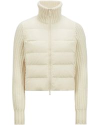 Moncler - Zip-Up Padded Knit Cardigan - Lyst