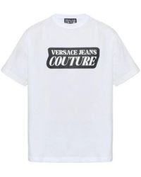 Versace - Jeans Couture Logo Printed Crewneck T-Shirt - Lyst
