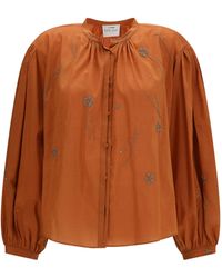 forte_forte - Fleurs Dorient Embroidered Shirt - Lyst