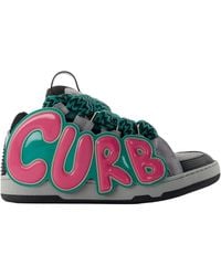 Lanvin - Curb Logo Low-Top Sneakers - Lyst