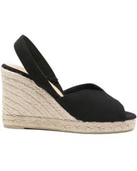 Castañer - Straw Wedge Sandals - Lyst