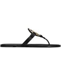 Tory Burch - Miller Logo Plaque Sandals - Lyst