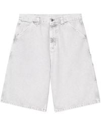 Carhartt - Og Logo Patch Denim Shorts - Lyst