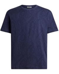 Etro - Pattern-Printed Crewneck T-Shirt - Lyst