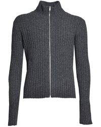 Jil Sander - Zip-Up High Neck Cardigan - Lyst