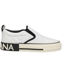 Dolce & Gabbana - Solid Color Round-Toe Sneakers - Lyst