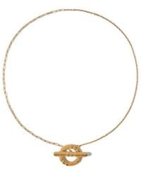 Burberry - Check Granulation T-Bar Necklace - Lyst