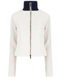 Iceberg - Ribbed-Knit Panelled Bomber Jacket - Lyst