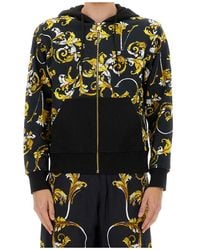 Versace Jeans Couture - Couture Baroque Printed Zipped Hoodie - Lyst