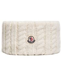 Moncler - Cable Knit Alpaca Blend Headband - Lyst