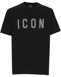 DSquared² - Logo Embellished Crewneck T-Shirt - Lyst