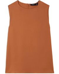 Theory - Sleeveless Round-Neck Blouse - Lyst