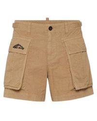 DSquared² - Icon-Printed Mid-Rise Cargo Shorts - Lyst