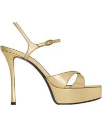 Saint Laurent - Debbie Platform Sandals - Lyst