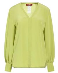 Max Mara - Minimalist Satin Long-Sleeve Top - Lyst
